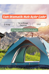 SHUFA 2-4 Kişilik Otomatik Çift Katman Çift Kapılı Kamp Outdoor Plaj Piknik Çadırı 200*150*125CM