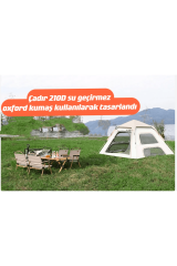 SHUFA 4 Tarafı Kare Tenteli Tam Otomatik Kamp Çadırı 240*240*155