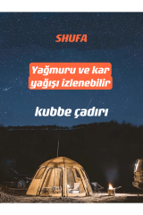 SHUFA Yağmuru ve kar yağışı izlenebilir KUBBE ÇADIRI 390*390*200CM