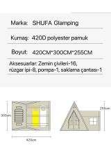 SHUFA CASTLE Şişme Çadır 420*300*255CM
